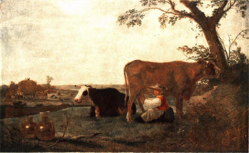 CUYP, Aelbert The Dairy Maid dfg Norge oil painting art